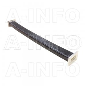 284WF-1200 WR284 Flexible Waveguide 2.6-3.95GHz with Two Rectangular Waveguide Interfaces 