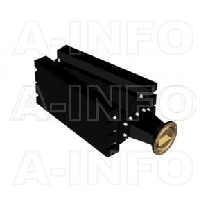 284WHPL3500_AE WR284 Waveguide High Power Load 2.6-3.95GHz with Rectangular Waveguide Interface