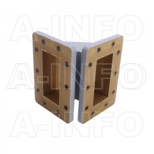 284WTEB-50-50 WR284 Miter Bend Waveguide E-Plane 2.6-3.95GHz with Two Rectangular Waveguide Interfaces
