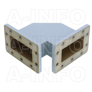 284WTHB-80-80 WR284 Miter Bend Waveguide H-Plane 2.6-3.95GHz with Two Rectangular Waveguide Interfaces