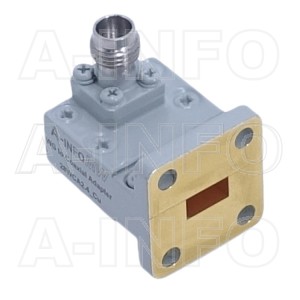 28WCA2.4_Cu Right Angle Rectangular Waveguide to Coaxial Adapter 26.5-40GHz WR28 to 2.4mm Female