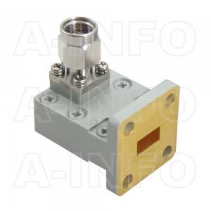 28WCA2.4M_Cu Right Angle Rectangular Waveguide to Coaxial Adapter 26.5-40GHz WR28 to 2.4mm Male