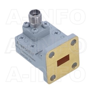 28WCAK_Cu Right Angle Rectangular Waveguide to Coaxial Adapter 26.5-40GHz WR28 to 2.92mm Female