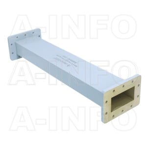 340WAL-500 WR340 Rectangular Straight Waveguide 2.2-3.3GHz with Two Rectangular Waveguide Interfaces