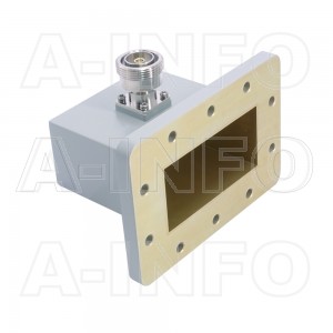 340WCA7/16 Right Angle Rectangular Waveguide to Coaxial Adapter 2.2-3.3GHz WR340 to 7/16 DIN Female