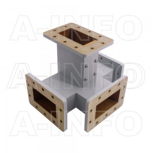 340WMT WR340 Waveguide Magic Tee 2.2-3.3GHz with Four Rectangular Waveguide Interfaces
