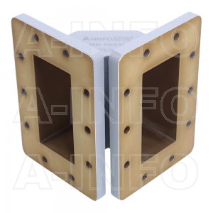 340WTEB-60-60 WR340 Miter Bend Waveguide E-Plane 2.2-3.3GHz with Two Rectangular Waveguide Interfaces