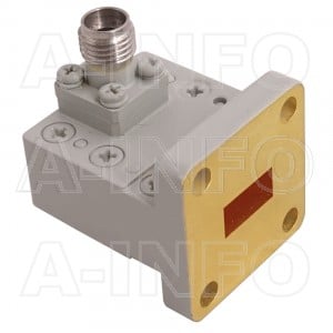 34WCA3.5_Cu Right Angle Rectangular Waveguide to Coaxial Adapter 22-33GHz WR34 to 3.5mm Female