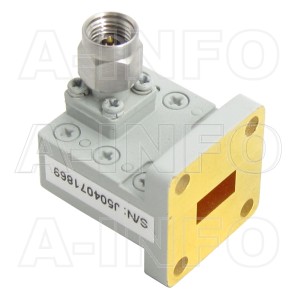 34WCAKM_Cu Right Angle Rectangular Waveguide to Coaxial Adapter 22-33GHz WR34 to 2.92mm Male