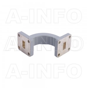 34WEB-30-30-15_Cu WR34 Radius Bend Waveguide E-Plane 22-33GHz with Two Rectangular Waveguide Interfaces