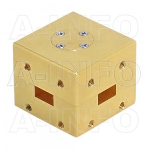 34WHT_Cu WR34 Waveguide H-Plane Tee 22-33GHz with Three Rectangular Waveguide Interfaces