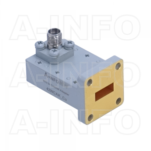 42WCAK_Cu Right Angle Rectangular Waveguide to Coaxial Adapter 18-26.5GHz WR42 to 2.92mm Female