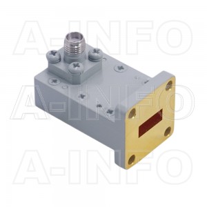 42WCA2.4_Cu Right Angle Rectangular Waveguide to Coaxial Adapter 18-26.5GHz WR42 to 2.4mm Female
