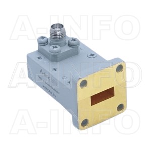 42WCAS_Cu Right Angle Rectangular Waveguide to Coaxial Adapter 18-26.5GHz WR42 to SMA Female