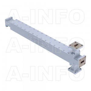 42WDC-40 WR42 Waveguide High Directional Coupler WDC-XX Type E-Plane Bend 18-26.5GHz 40dB Coupling with Four Rectangular Waveguide Interfaces 
