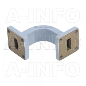 42WEB-30-30-15 WR42 Radius Bend Waveguide E-Plane 18-26.5GHz with Two Rectangular Waveguide Interfaces