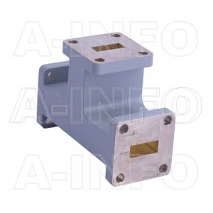 42WET_Cu WR42 Waveguide E-Plane Tee 18-26.5GHz with Three Rectangular Waveguide Interfaces