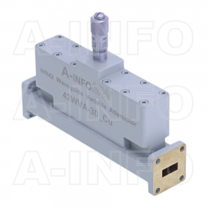 42WVA-30_Cu WR42 Waveguide Variable Attenuator 18-26.5GHz with Two Rectangular Waveguide Interfaces