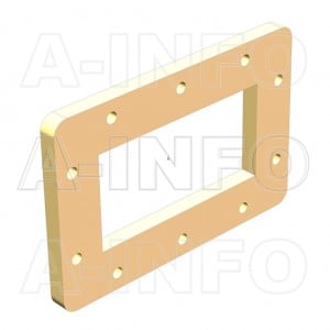 430-APF430_Cu WR430 Waveguide Flange 1.7-2.6GHz with Rectangular Waveguide Interface