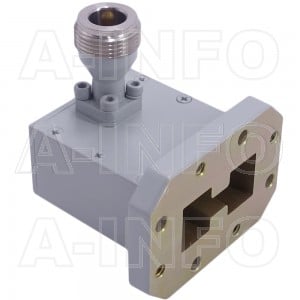475DRWCAN Right Angle Double Ridge Waveguide to Coaxial Adapter 4.75-11GHz WRD475 to N Type Female
