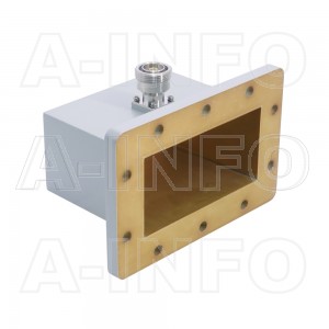 510WCA7/16 Right Angle Rectangular Waveguide to Coaxial Adapter 1.45-2.2GHz WR510 to 7/16 DIN Female