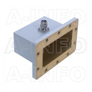 510WCANM Right Angle Rectangular Waveguide to Coaxial Adapter 1.45-2.2GHz WR510 to N Type Male
