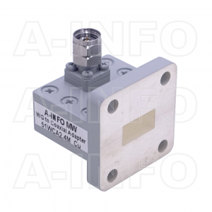 51WCA2.4M_Cu Right Angle Rectangular Waveguide to Coaxial Adapter 15-22GHz WR51 to 2.4mm Male