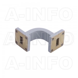 51WEB-30-30-15 WR51 Radius Bend Waveguide E-Plane 15-22GHz with Two Rectangular Waveguide Interfaces