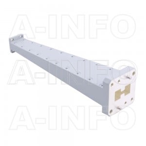 580D28WA-152.4 Double Ridge to Rectangular Waveguide Transition 26.5-40GHz 152.4mm(6inch) WRD580 to WR28