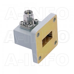 62WCASM Right Angle Rectangular Waveguide to Coaxial Adapter 12.4-18GHz WR62 to SMA Male