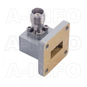 62WCAT Right Angle Rectangular Waveguide to Coaxial Adapter 12.4-18GHz WR62 to TNC Female