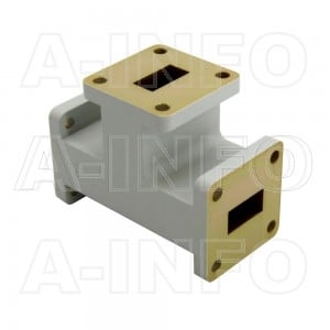 62WET WR62 Waveguide E-Plane Tee 12.4-18GHz with Three Rectangular Waveguide Interfaces