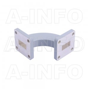 62WHB-40-40-25 WR62 Radius Bend Waveguide H-Plane 12.4-18GHz with Two Rectangular Waveguide Interfaces