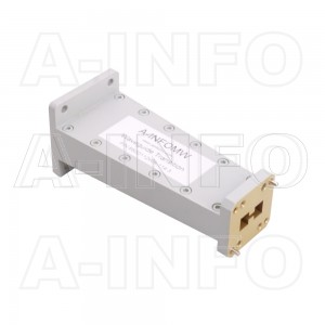 650D112WA-114.3 Double Ridge to Rectangular Waveguide Transition 7.05-10GHz 114.3mm(4.5inch) WRD650 to WR112