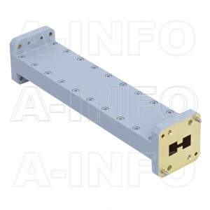 650D750DWA-152.4_Cu Double Ridge to Double Ridge Waveguide Transition 7.5-18GHz 152.4mm(6inch) WRD650 to WRD750