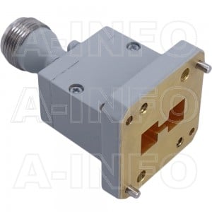 650DRWECAN_Cu Endlaunch Double Ridge Waveguide to Coaxial Adapter 6.5-18GHz WRD650 to N Type Female
