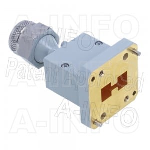 650DRWECANM_Cu Endlaunch Double Ridge Waveguide to Coaxial Adapter 6.5-18GHz WRD650 to N Type Male