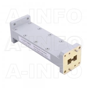 750D75WA-114.3 Double Ridge to Rectangular Waveguide Transition 10-15GHz 114.3mm(4.5inch) WRD750 to WR75