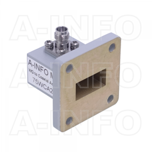 75WCA2.4 Right Angle Rectangular Waveguide to Coaxial Adapter 10-15GHz WR75 to 2.4mm Female