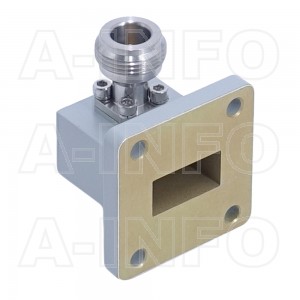 75WCAN Right Angle Rectangular Waveguide to Coaxial Adapter 10-15GHz WR75 to N Type Female