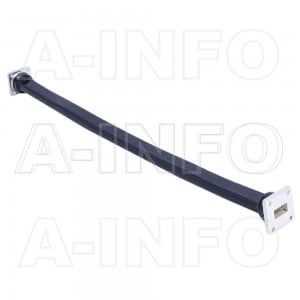 75WF-500 WR75 Flexible Waveguide 10-15GHz with Two Rectangular Waveguide Interfaces 