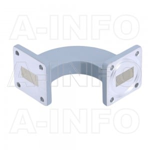 75WHB-50-50-20_Cu_BPBM WR75 Radius Bend Waveguide H-Plane 10-15GHz with Two Rectangular Waveguide Interfaces