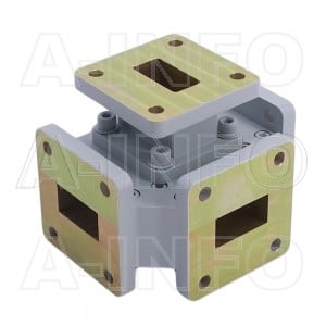 75WMT WR75 Waveguide Magic Tee 10-15GHz with Four Rectangular Waveguide Interfaces