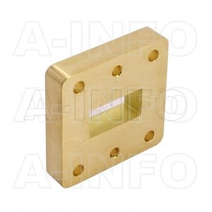 75WSPA14_Cu WR75 Wavelength 1/4 Spacer(Shim) 10-15GHz with Rectangular Waveguide Interfaces 
