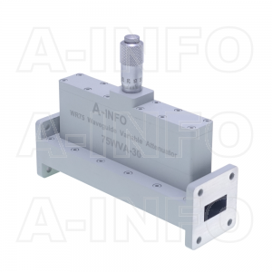 75WVA-30 WR75 Waveguide Variable Attenuator 10-15GHz with Two Rectangular Waveguide Interfaces