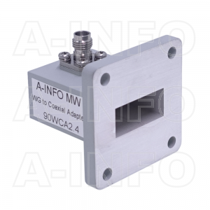 90WCA2.4 Right Angle Rectangular Waveguide to Coaxial Adapter 8.2-12.4GHz WR90 to 2.4mm Female