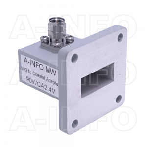 90WCA2.4M Right Angle Rectangular Waveguide to Coaxial Adapter 8.2-12.4GHz WR90 to 2.4mm Male