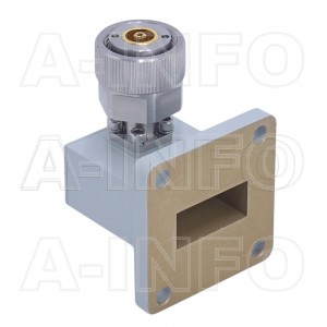 90WCA7 Right Angle Rectangular Waveguide to Coaxial Adapter 8.2-12.4GHz WR90 to 7mm 