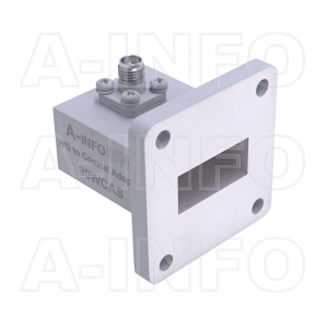 90WCAS Right Angle Rectangular Waveguide to Coaxial Adapter 8.2-12.4GHz WR90 to SMA Female