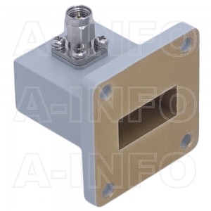 90WCASM Right Angle Rectangular Waveguide to Coaxial Adapter 8.2-12.4GHz WR90 to SMA Male